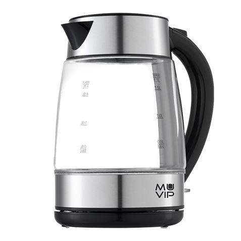 HERVIDOR DE AGUA CRISTAL INOX 1.7 LITROS 2200W MUVIP - MV0687-1