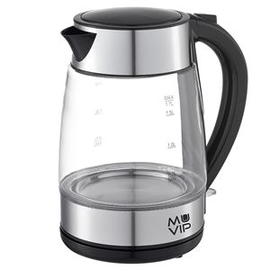 HERVIDOR DE AGUA CRISTAL INOX 1.7 LITROS 2200W MUVIP - MV0687-2