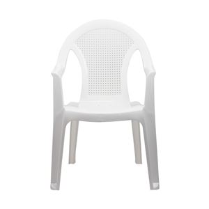 SILLA CON REPOSABRAZOS RATTAN BLANCA - 76194-1