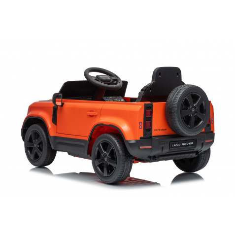 COCHE INFANTIL A BATERIA CON CONTROL REMOTO LAND ROVER DEFENDER NARANJA - 33024-2