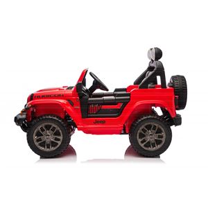 COCHE INFANTIL A BATERIA CON CONTROL REMOTO JEEP WRANGLER RUBICON ROJO - 33036-1