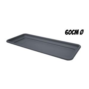 BANDEJA PARA MACETA 60CM ANTRACITA ARTPLAST