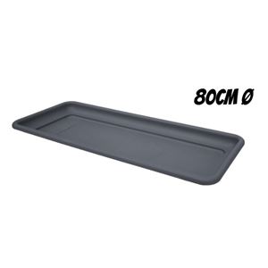 BANDEJA PARA MACETA 80CM ANTRACITA ARTPLAST