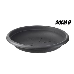 PLATO PARA MACETA 20CM ANTRACITA ARTPLAST