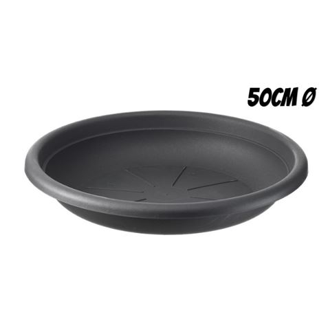 PLATO PARA MACETA 50CM ANTRACITA ARTPLAST - SOT-050.SV.AN