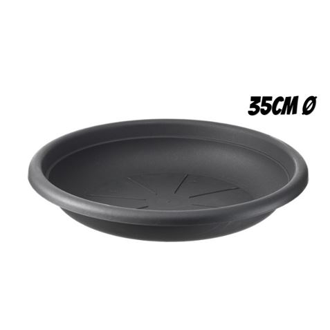 PLATO PARA MACETA 35CM ANTRACITA ARTPLAST - SOT-035.SV.AN