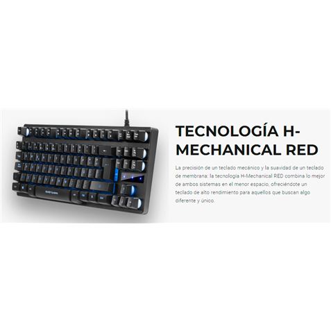 TECLADO H-MECANICO COMPACTO TKL MARS GAMING MKTKL SWITCH RED MARS GAMING - MKTKLES-2