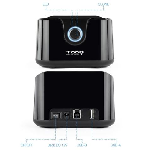 DOCKING STATION PARA DISCOS DUROS TOOQ - TQDS-802B-1