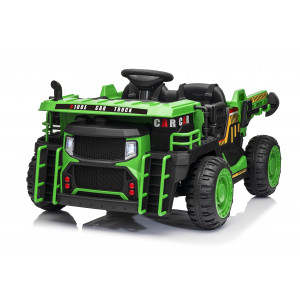 CAMION INFANTIL A BATERIA CON PLATAFORMA DE CARGA VERDE