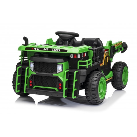 CAMION INFANTIL A BATERIA CON PLATAFORMA DE CARGA VERDE - 33045