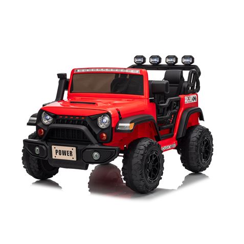 COCHE INFANTIL A BATERIA CON CONTROL REMOTO JEEP 4X4 ROJO - 33052