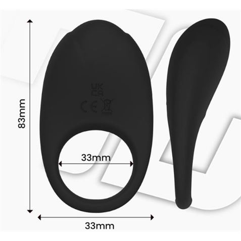 ANILLO VIBRADOR SERIE RINGO NEGRO CON APP INTOYOU - 8436626093195-1