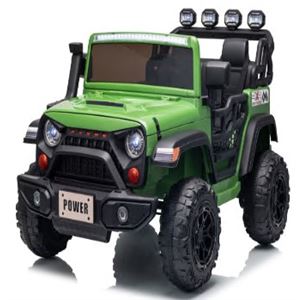 COCHE INFANTIL A BATERIA CON CONTROL REMOTO JEEP 4X4 VERDE - 33055-0