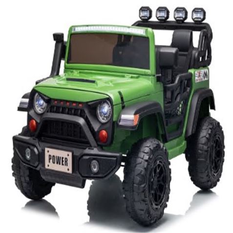 COCHE INFANTIL A BATERIA CON CONTROL REMOTO JEEP 4X4 VERDE - 33055-0