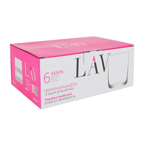 SET 6 VASOS 360CC ASSOS LAV - 10972346-1