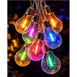 GUIRNALDA DE 10 BOMBILLAS LED MULTICOLOR 4 METROS SOLAR FOREVER - RTV222475