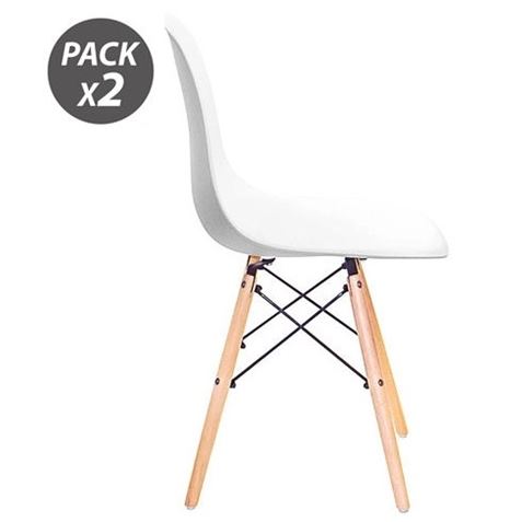 PACK 2 SILLAS DESIGN D100 BLANCAS MUVIP - 80040-1