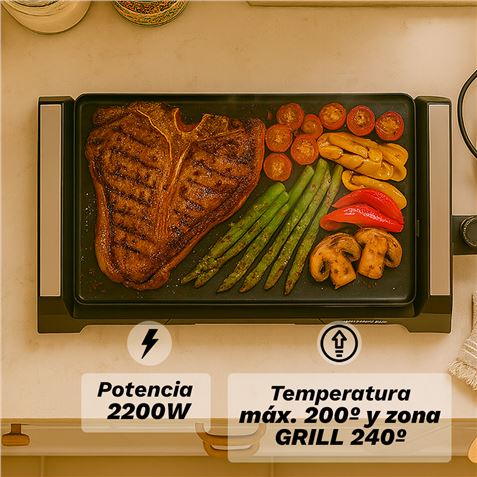PLANCA DE ASAR ELECTRICA + GRILL BK-DH51 CON 2200W GRUNKEL - BK-DH51-1