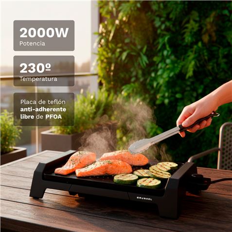PLANCHA DE ASAR ELECTRICA BK-P36 CON 2000W - BK-P36-1
