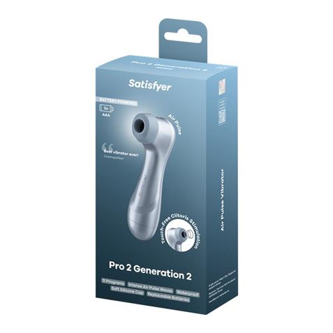 SUCCIONADOR DE CLITORIS PRO2 GEN 2 A PILAS ICE BLUE SATISFYER - 4061504083490-2