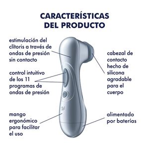 SUCCIONADOR DE CLITORIS PRO2 GEN 2 A PILAS ICE BLUE SATISFYER - 4061504083490-1