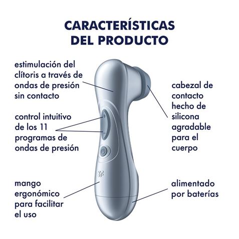 SUCCIONADOR DE CLITORIS PRO2 GEN 2 A PILAS ICE BLUE SATISFYER - 4061504083490-1