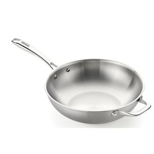 WOK ACERO INOXIDABLE 28CM PLANET INOX TRIPLY MONIX - M212028