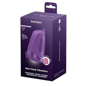 MASTURBADOR MASCULINO MEN HEAT VIBRATION DARK BERRY SATISFYER - 4061504083803-2