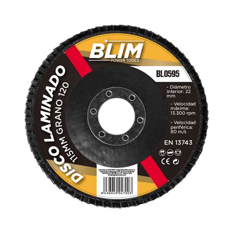 DISCO LAMINADO 115MM GRANO 120 BLIM