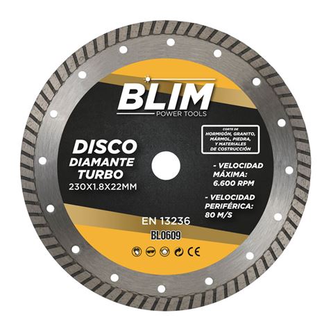 DISCO DIAMANTE TURBO 230X1.8X22MM BLIM