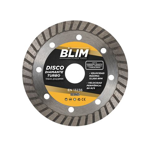 DISCO DIAMANTE TURBO 115X1.2X22MM BLIM