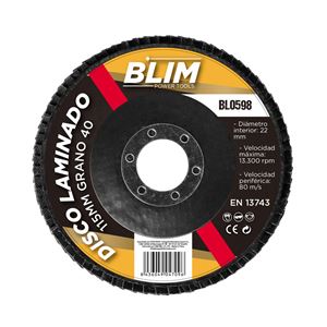 DISCO LAMINADO 115MM GRANO 40 BLIM - BL0598