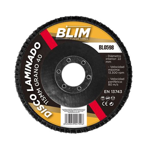 DISCO LAMINADO 115MM GRANO 40 BLIM