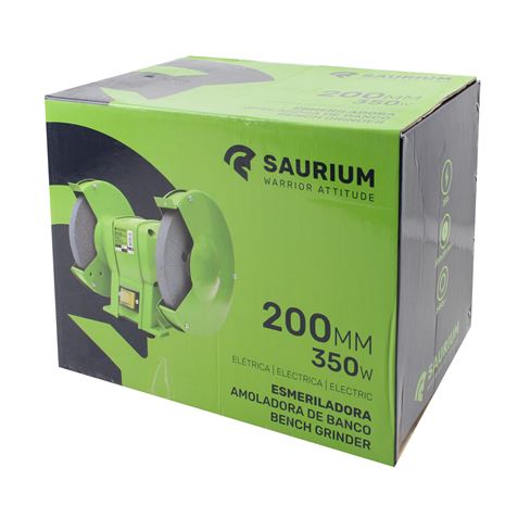 REACONDICIONADA ESMERILADORA DE BANCO 200MM 350W SAURIUM. - 48802-1