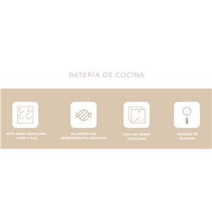 BATERIA DE COCINA 5 PIEZAS JOCCA - 2883J-6