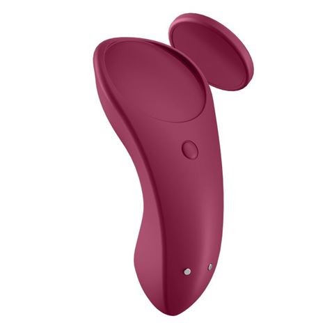 SATISFYER SEXY SECRET ESTIMULADOR DE BRAGUITA CON APP WINE RED - 4061504003351-1