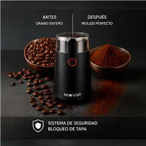 MOLINILLO ELÉCTRICO DE CAFÉ Y ESPECIAS 150W MUVIP - MV0692-6