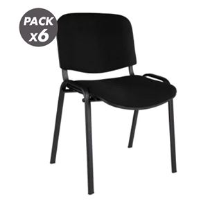 PACK 6 SILLAS CONFIDENTE NEGRAS MUVIP - MV0691
