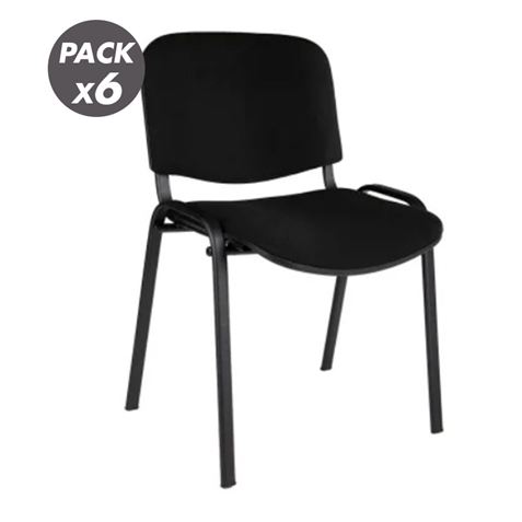 PACK 6 SILLAS CONFIDENTE NEGRAS MUVIP - MV0691