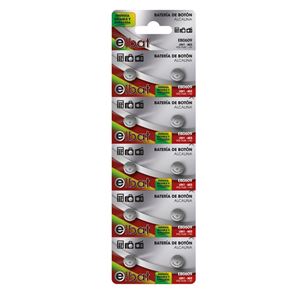 PACK 10 PILAS ALCALINAS BOTON LR41 AG3 ELBAT - EB0609