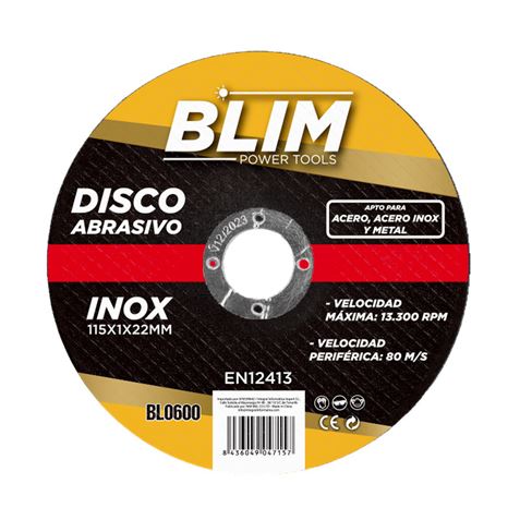 DISCO ABRASIVO INOX 115X1X22MM BLIM
