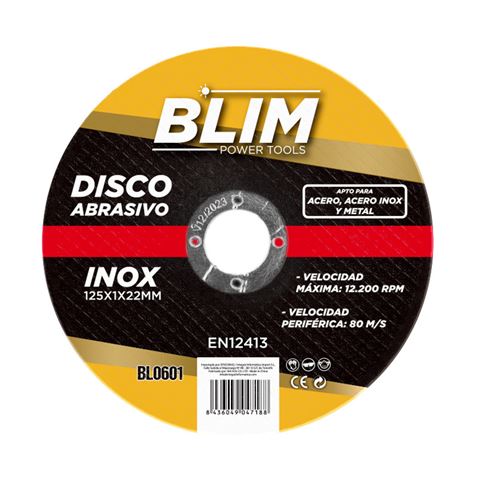 DISCO ABRASIVO INOX 125X1X22MM BLIM