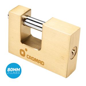 CANDADO ANTIPALANCA 80MM 2 LLAVES CROMAD - CR1243