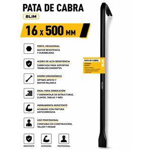 PATA DE CABRA 16X500MM BLIM