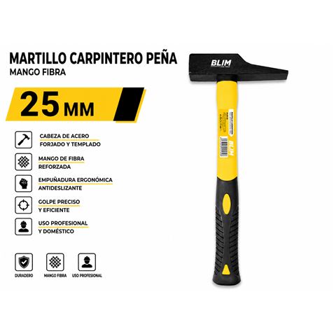 MARTILLO CARPINTERO PEÑA 25MM MANGO FIBRA BLIM - BL0576
