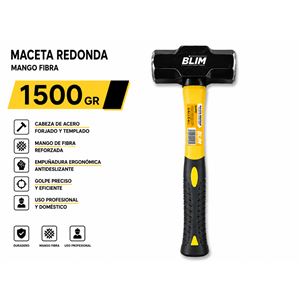 MACETA REDONDA 1500GR MANGO FIBRA BLIM