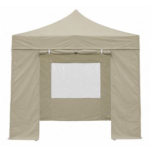 PARED PARA CARPA PLEGABLE ALUMINIO SG0129 CON VENTANA BEIGE SUNGARDEN