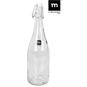 BOTELLA VIDRIO CON TAPON HERMETICO 75CL LA MEDITERRANEA - 3969071371-1