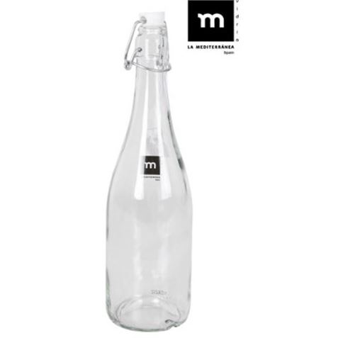 BOTELLA VIDRIO CON TAPON HERMETICO 75CL LA MEDITERRANEA - 3969071371-1