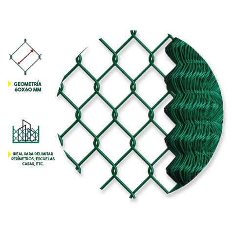 REAC MALLA DE VALLADO PLASTIFICADA 60X60X2.9MM 2X25 METROS SUNGARDEN - SG0154-1